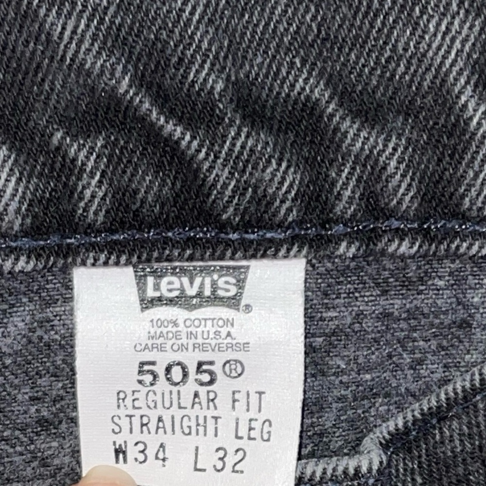 Levi’s Orange Tab 505 Black Jeans Men’s 34x32 vintage - Picture 6 of 6